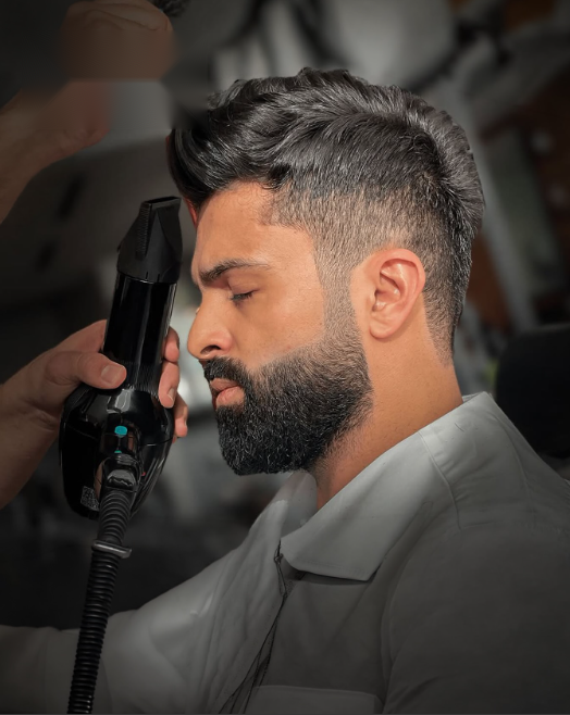 Modern men's barbershop interior